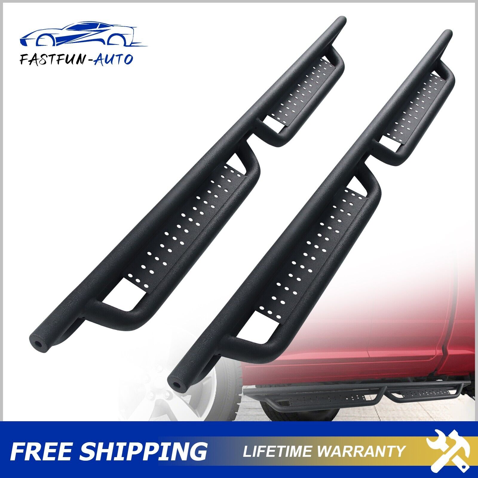 For 2019 2020 2021 2022 2023 2024 Ram 1500 Crew Cab Running Boards Nerf Bars OE