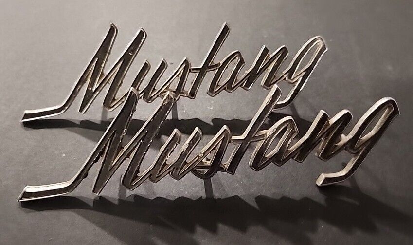 (2)Vintage 1968-1973 Ford Mustang Emblem Badge Metal Old Collectible Automotive 
