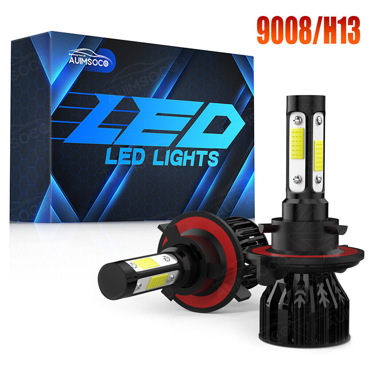 For Mitsubishi Eclipse 2006-2011 2012 H13 LED Headlight Bulbs 9008 High Low Beam