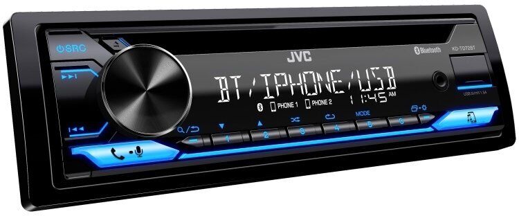 JVC KD-TD72BT Single-DIN Bluetooth CD/USB Car Stereo In-Dash Receiver