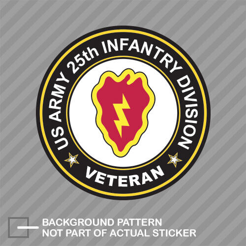25th Infantry Division Veteran Sticker Decal Vinyl tropic lightning hawaii