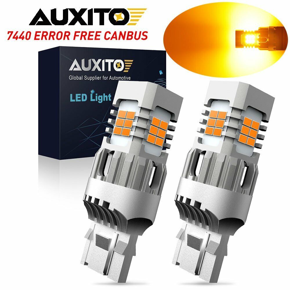AUXITO Amber 7443/7440 LED Front Turn Signal Light Bulbs No Hyper Flash Canbus A