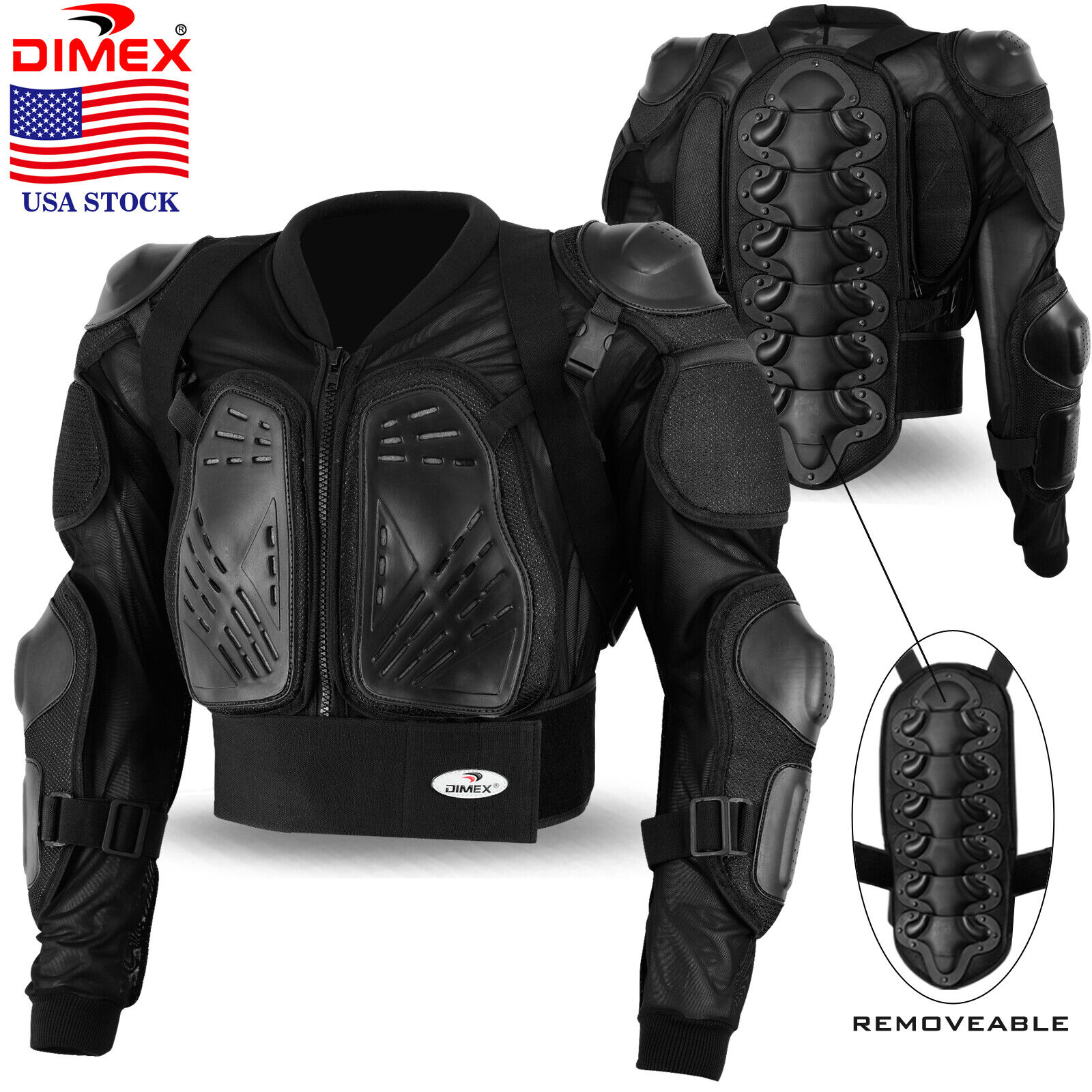 Motorcycle Body Armour Safety Jacket Spine Chest Racing Motorbike Protector Vest