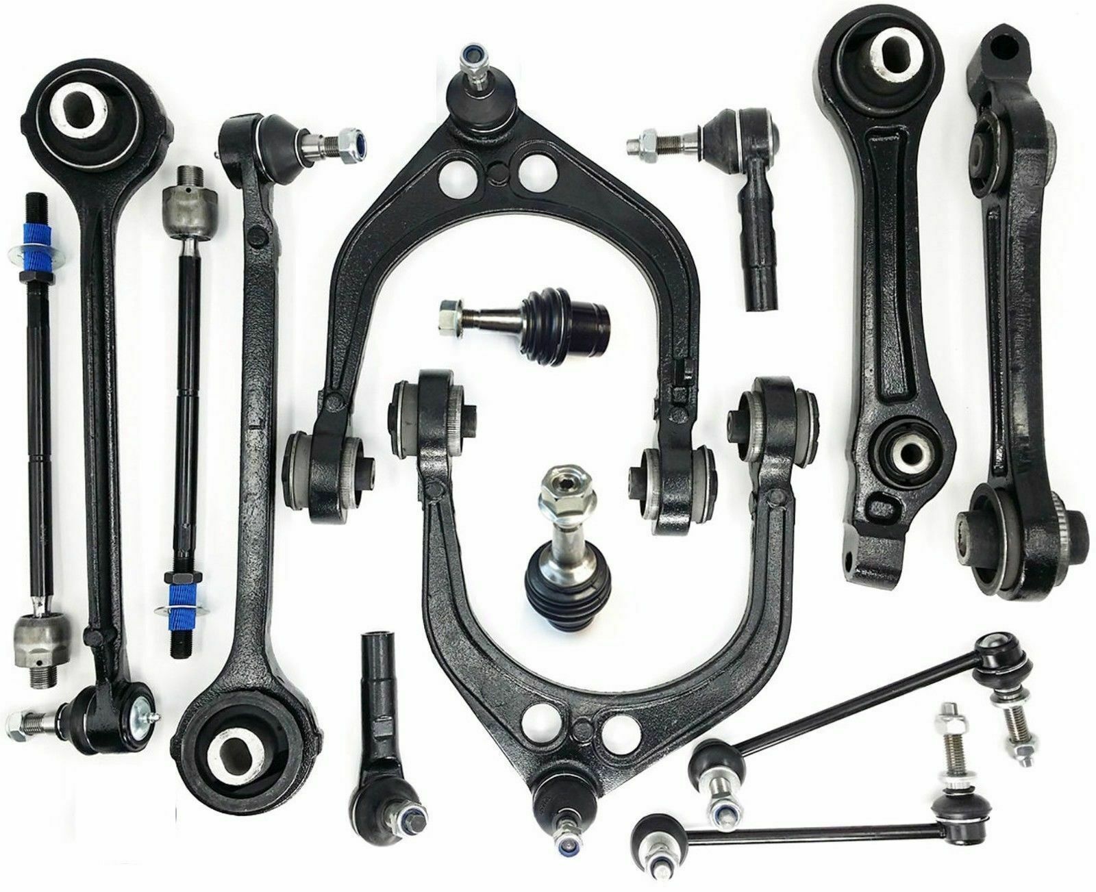 14 New Pc Front Suspension Control Arm Tie Rods Sway Bar Kit For Chrysler Dodge