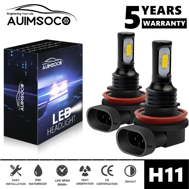H11 LED Headlight Super Bright Bulbs Kit 6000K White 330000LM HIGH/LOW BEAM