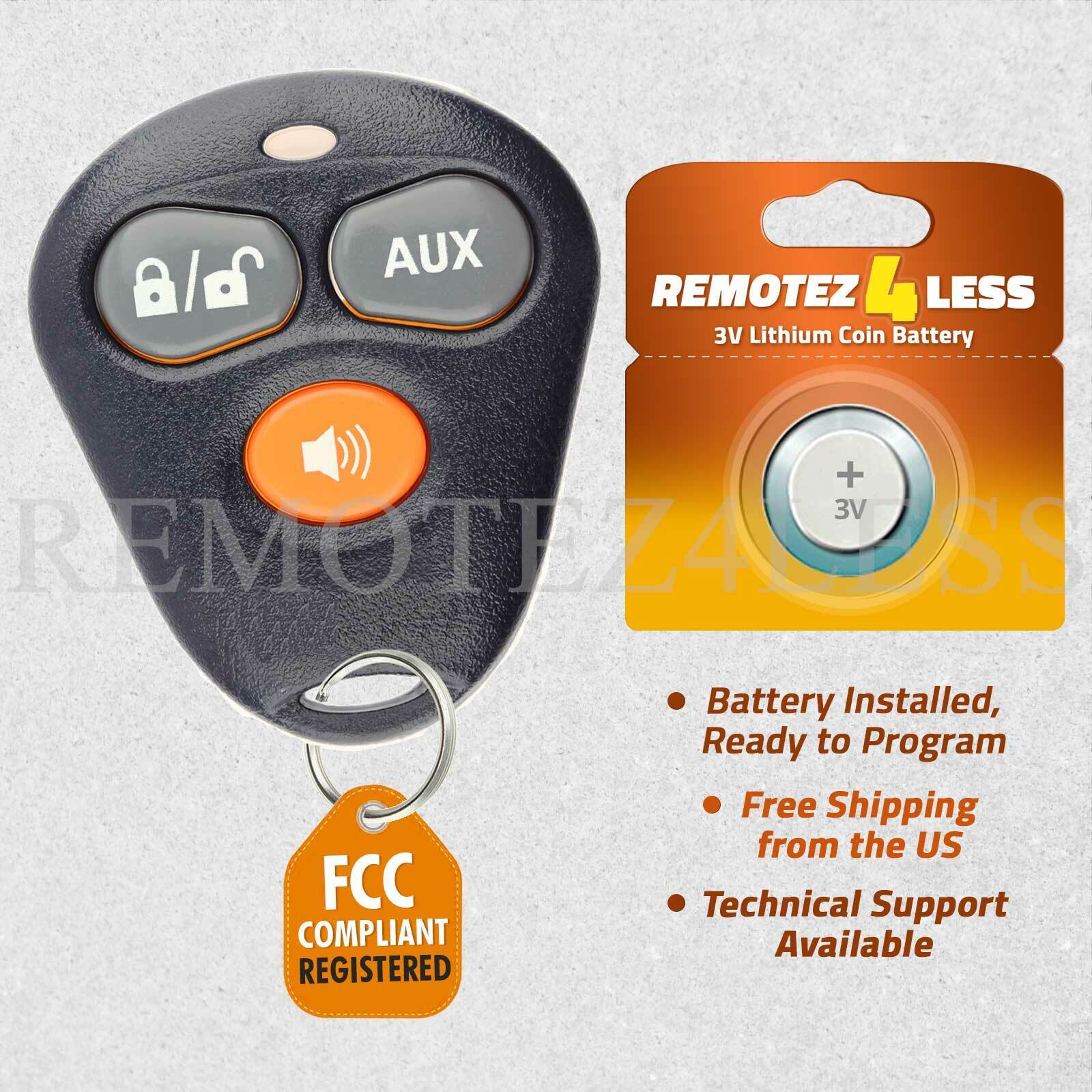 Remote For Dei Viper 3 Button Orange Keyless Entry Car Key Fob EZSDEI474V