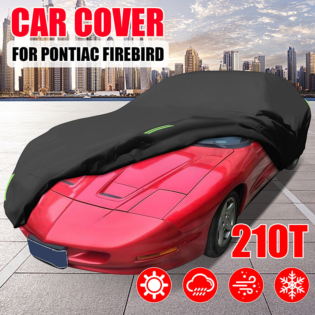 For Pontiac Firebird 210T Car Cover Waterproof All Weather Dust Scratch Proof US