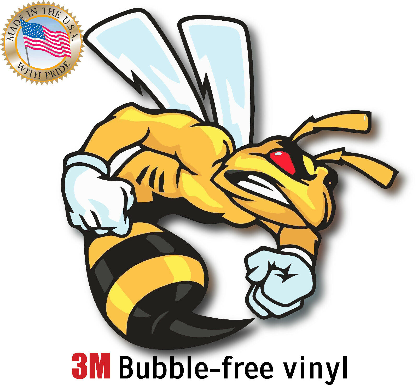 ANGRY SUPER BEE DECAL STICKER 3M USA MADE TRUCK VEHICLE WINDOW CAR LAPTOP WALL