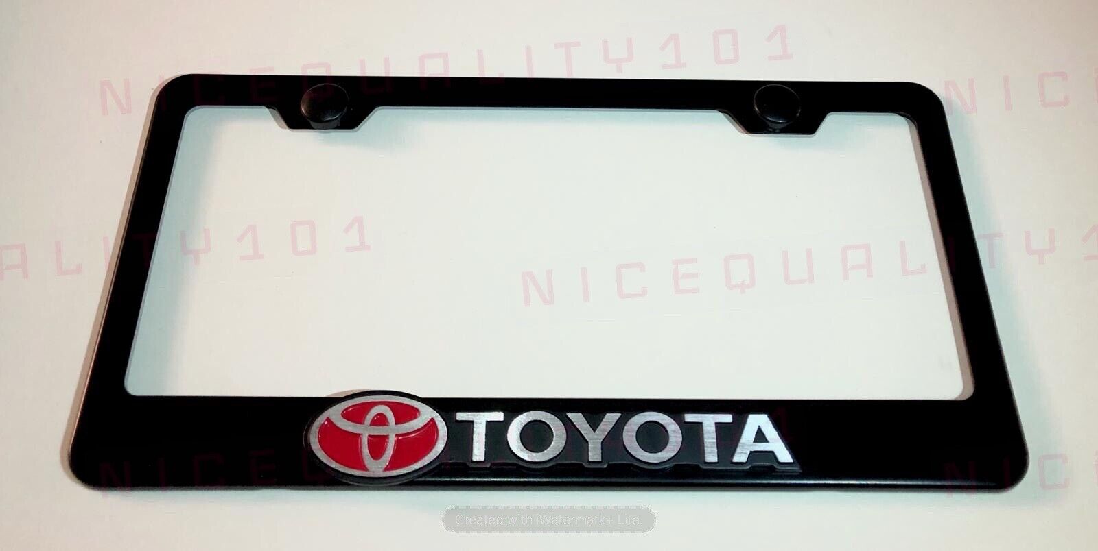 3D Toyota Camry Stainless Steel Black Finished License Plate Frame