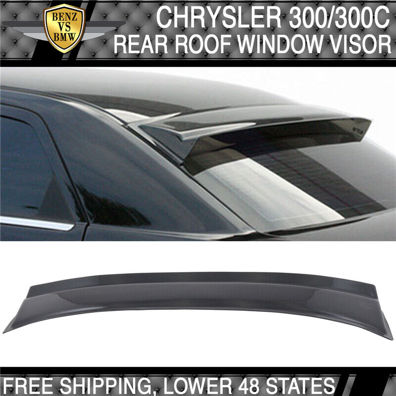 Fits 05-10 Chrysler 300C GTS Style Rear Roof Window Spoiler Visor Air Deflector