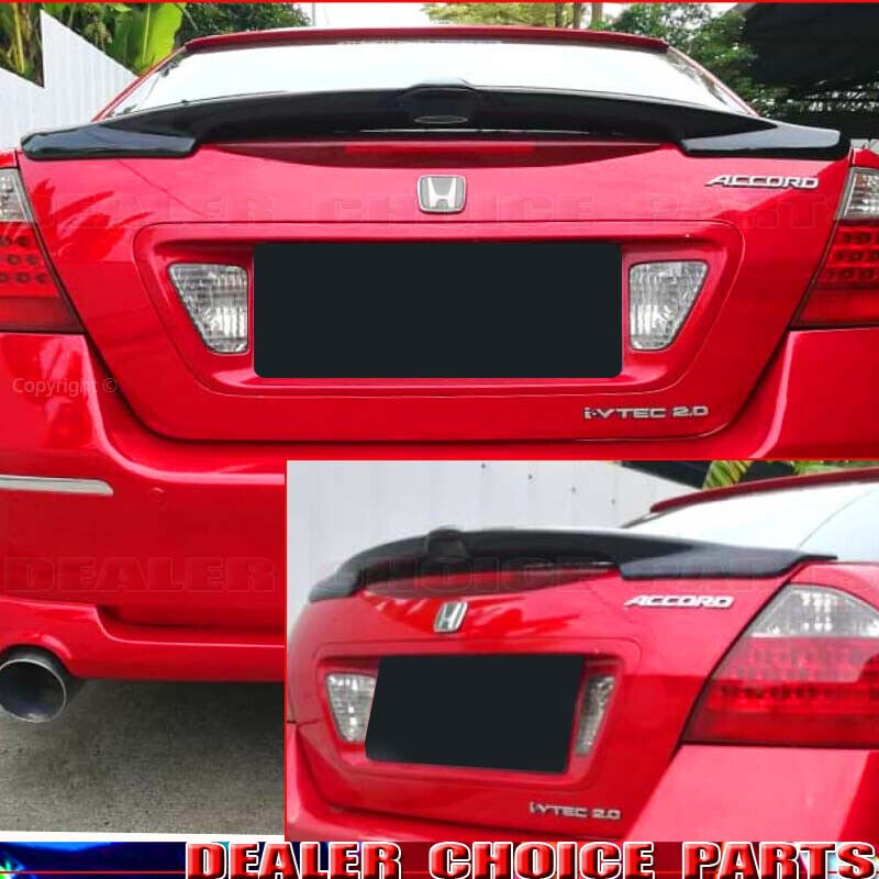 2006 2007 Honda ACCORD 4dr JDM Lip Factory Style Spoiler Wing GLOSS BLACK