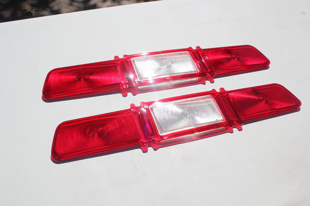 1967 Chevy Impala Rear Tail Light Lamp Lenses Right Hand Left Hand Pair Red New