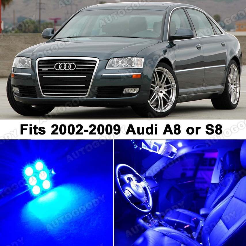 Audi A8 S8 Blue LED Lights Interior Package Kit D3