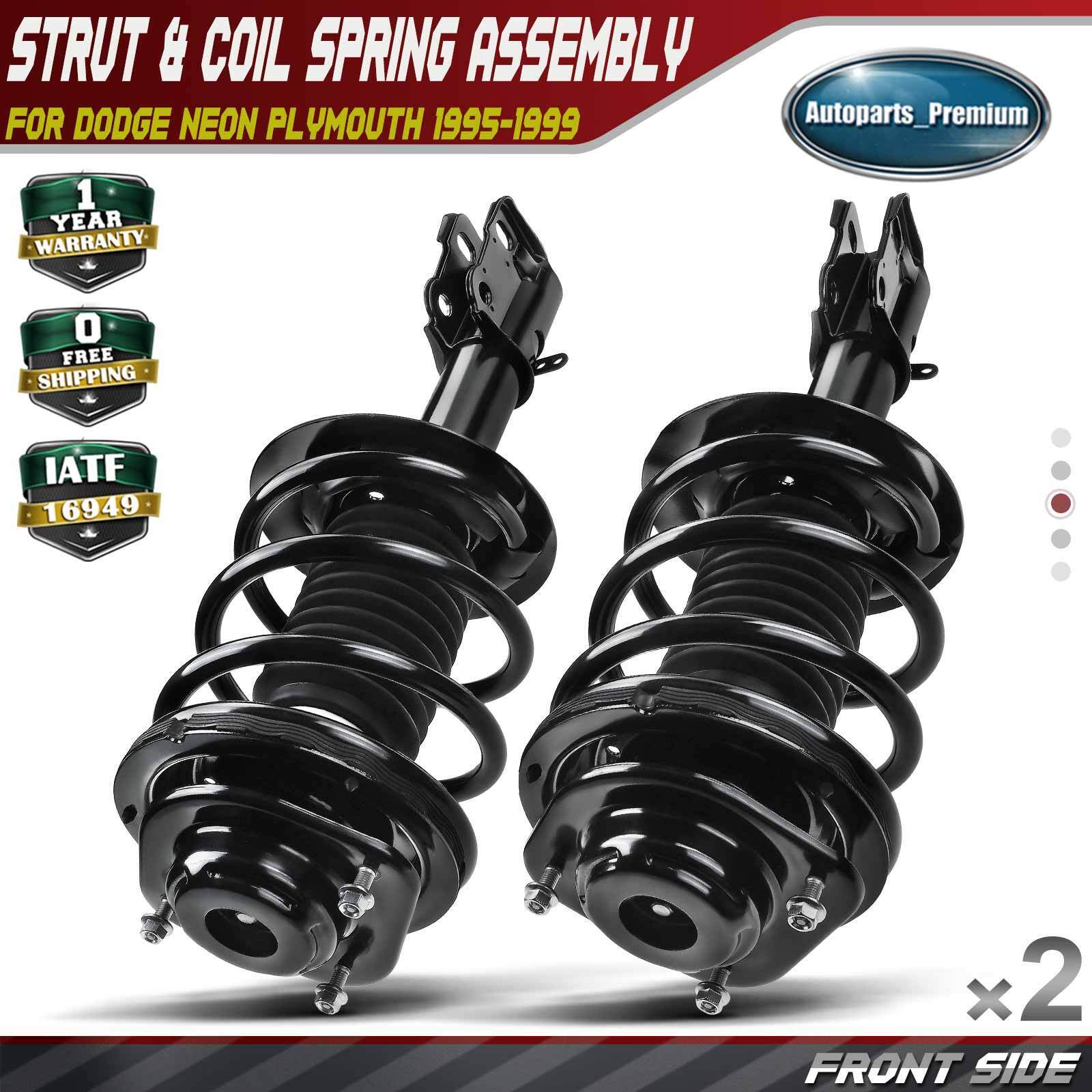 2x Front Complete Strut Coil Spring Assembly for Dodge Neon Plymouth 1995-1999