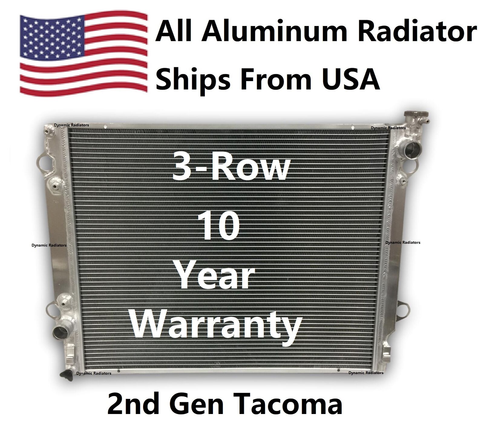 3ROW All Aluminum Radiator for 2005 - 2015 Toyota Tacoma I4 V6 HPR186-3R11