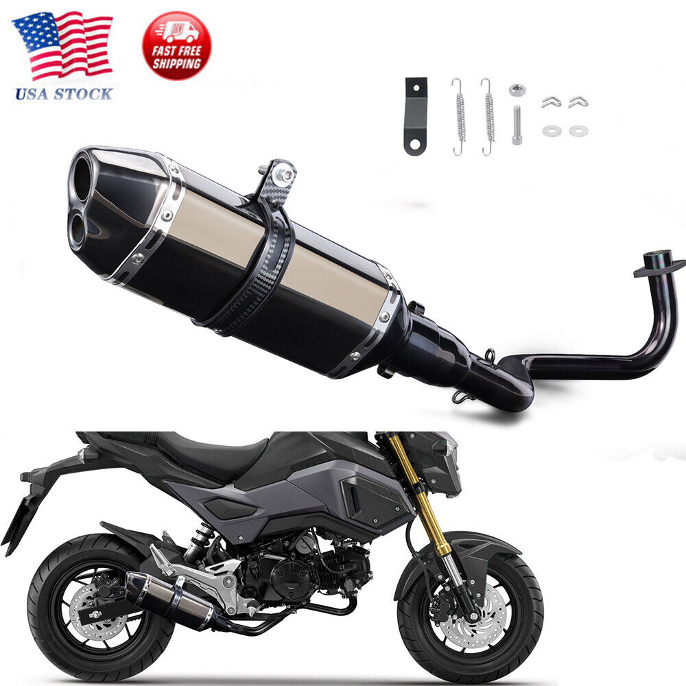 Full Motorcycle Low Mount Exhaust System Kit For Honda Grom MSX 125 2013-2024