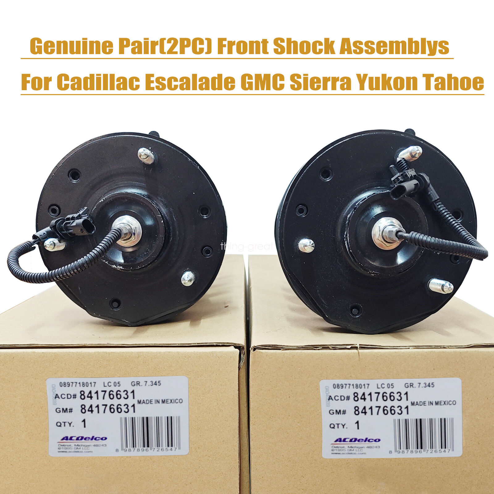 Genuine Pair Front Shock Assemblys For Cadillac Escalade GMC Sierra Yukon Tahoe