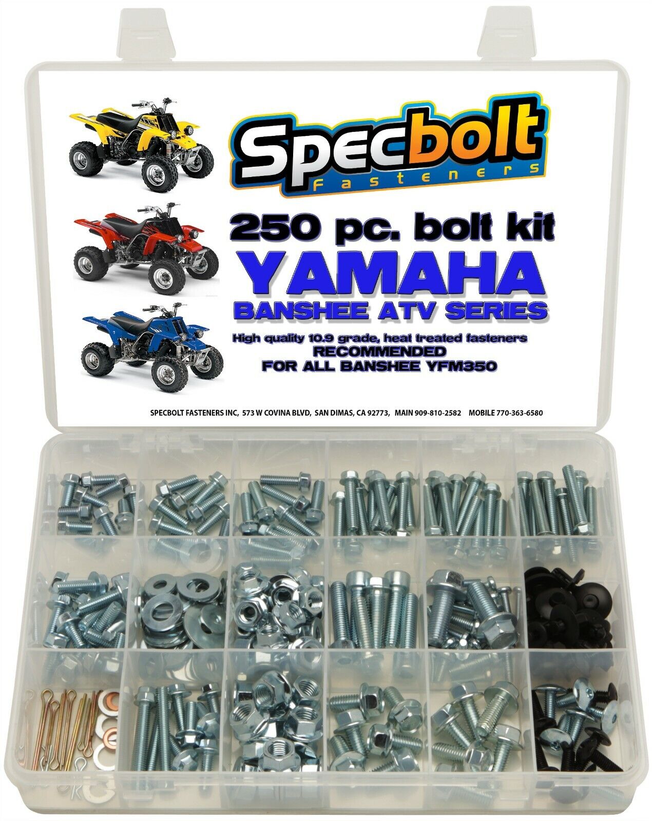 YAMAHA Banshee Bolt kit ATV body bolts nuts plastic fenders engine SPECBOLT