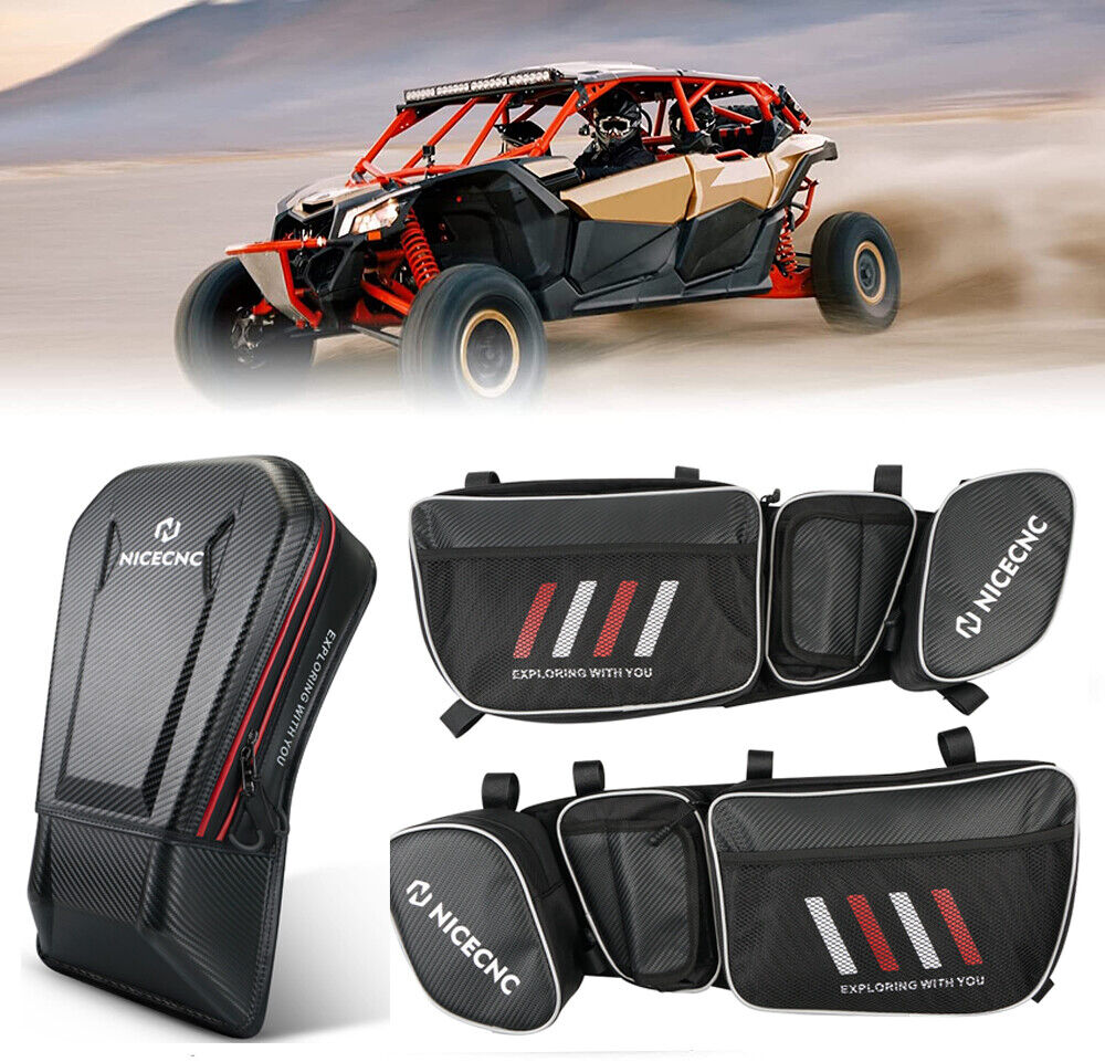 Console Seat Shoulder Bag+Front Door Bags for Can Am Maverick X3 Turbo 2017-23