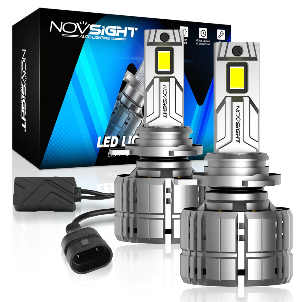 NOVSIGHT 2X 9012 HIR2 LED Headlight Bulbs 6500K 200W Super Power 40000LM Hi/Low