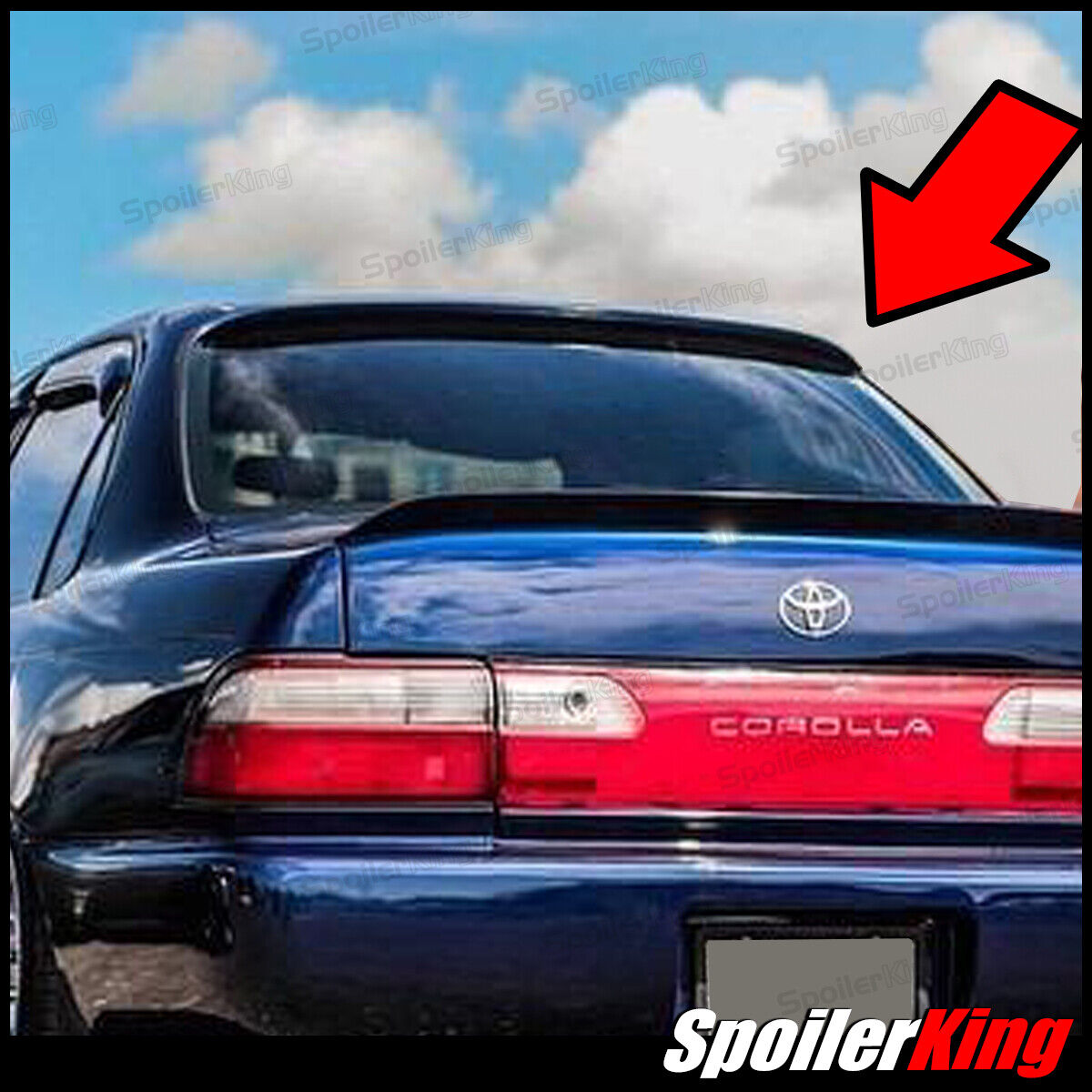 (284R) StanceNride Rear Roof Spoiler Window Wing Fits Toyota Corolla 1993-97 4dr