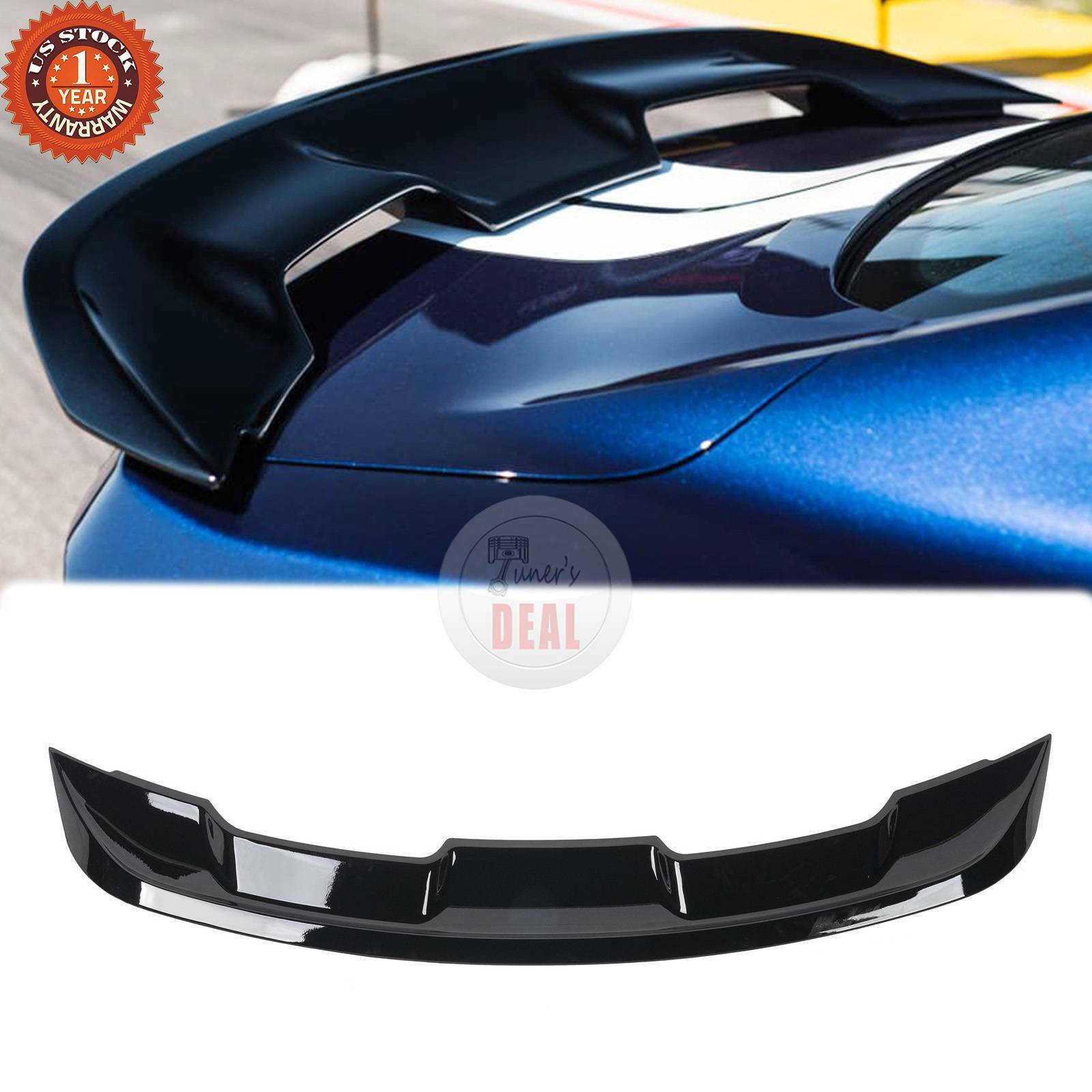 For 2015-21 Ford Mustang GT500 GT350 Style Rear Trunk Spoiler Wing Glossy Black