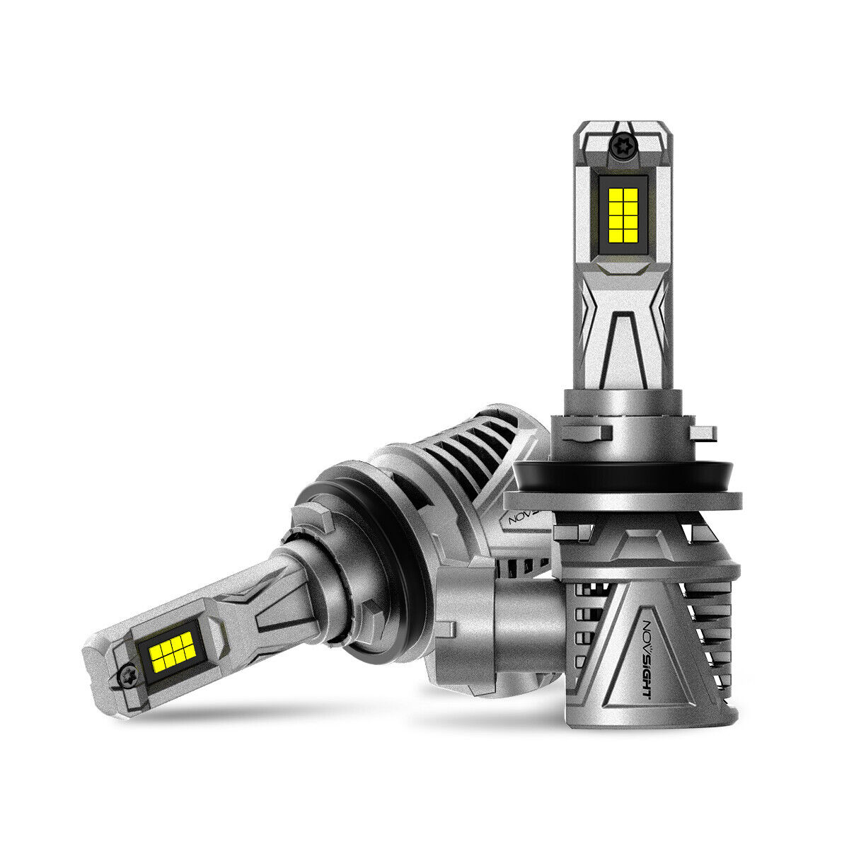 NOVSIGHT 2PCS H11 LED Headlight Bulbs High Low Beam 6500K 15000LM Plug & Play US