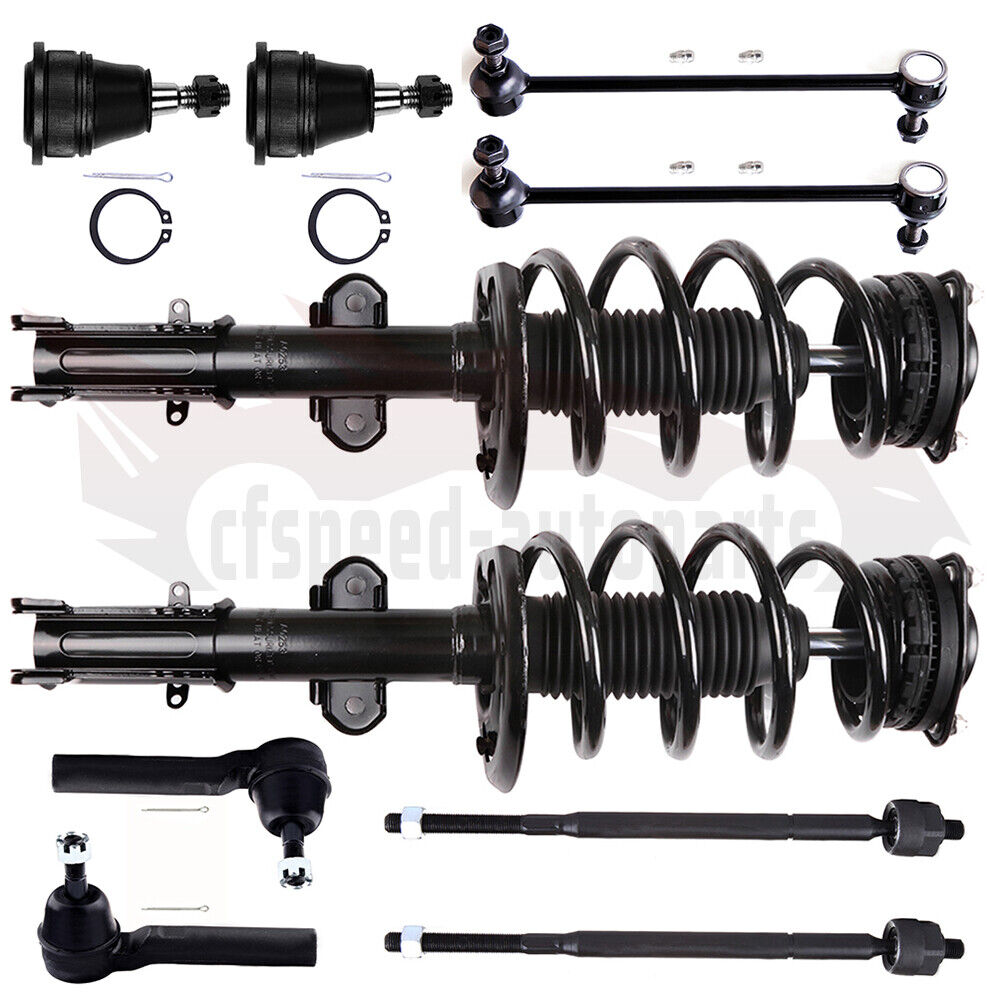 For 08-16 Chrysler Town & Country Front Complete Struts Sway Bar Tie Rods Kit