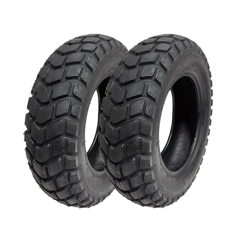 MMG SET OF TWO: Tire 130/90-10 Tubeless Front/Rear Motorcycle Scooter Moped