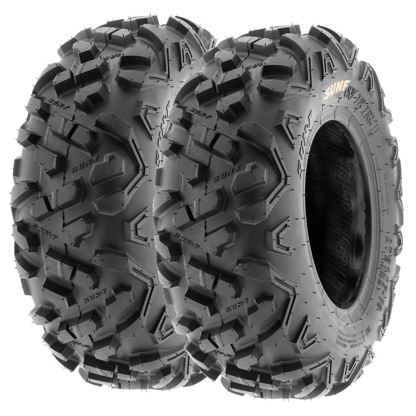 Pair of 2, 145/70-6 145/70x6 Quad ATV All Terrain AT 6 Ply Tires A051 by SunF