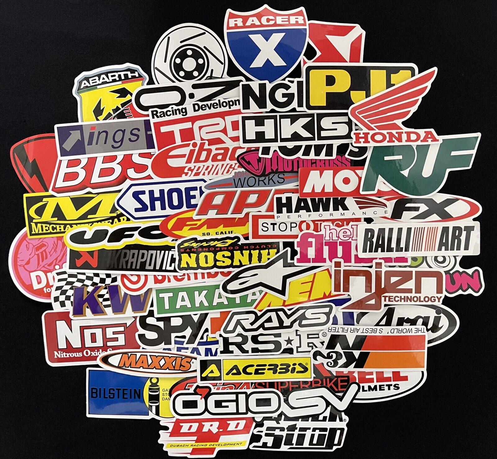 100PCS JDM Moto Riders Stickers Pack Motorcycle Racing Bumper Car Cool Decals