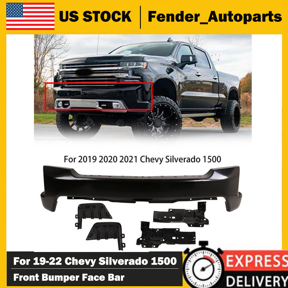 NEW Primered Steel Front Bumper Bar for 2019-2021 Chevy Silverado 1500 84588804