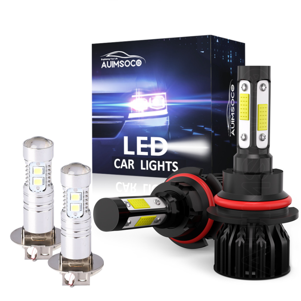 For Jeep Grand Cherokee 1996-1998 White LED Headlight High/Low + Fog Light Bulb