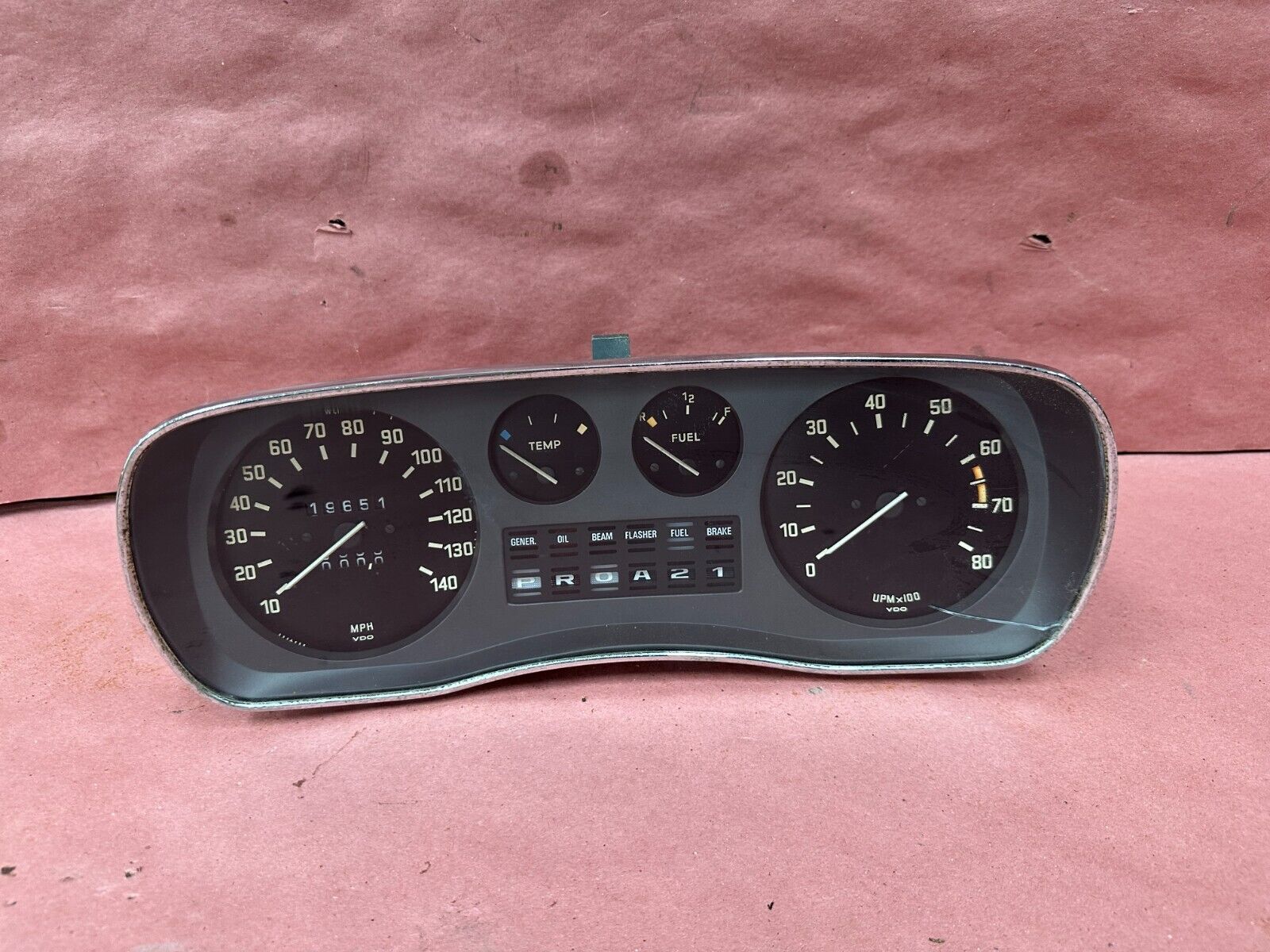 Instrument Cluster Speedometer Odometer BMW E3 2800 2800CS 19K OEM