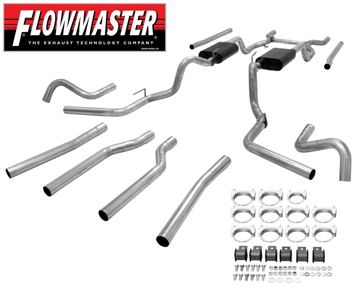 Flowmaster 17654 American Thunder Super 44 Exhaust System 1967-1972 Chevy C10