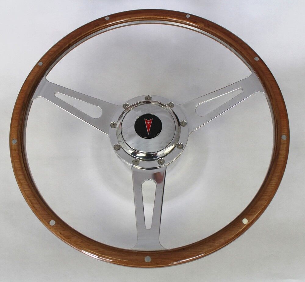 New 1969-1993 Pontiac GTO Firebird LeMans 9 Hole Wood Steering Wheel 15\