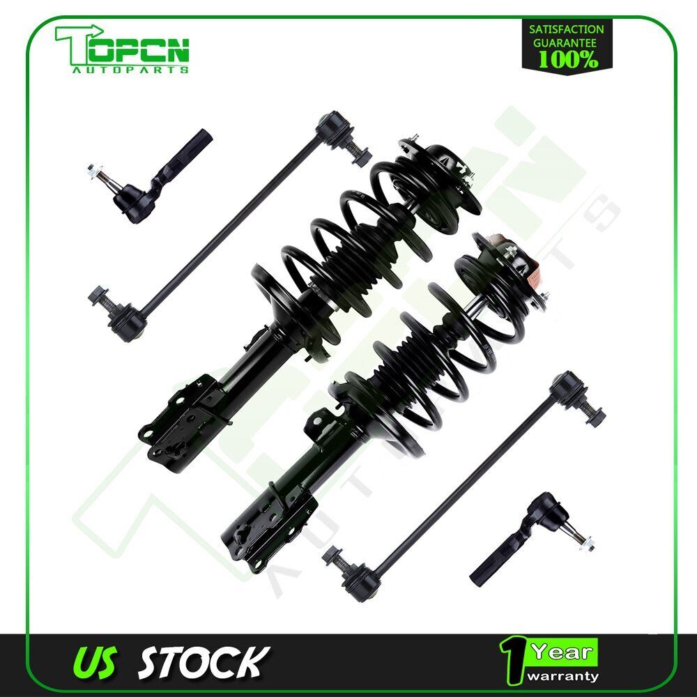 For Saturn Aura 2007-2009 Front Quick Complete Struts Sway Bar Outer TieRods