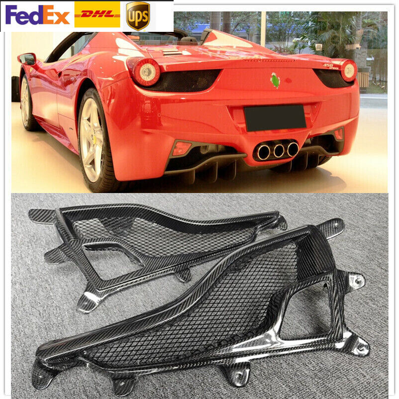 Carbon Fiber Rear Fog Light Diffuser Surround For Ferrari 458 Italia Spider