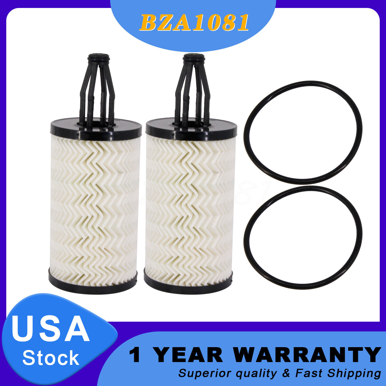 2X Engine Oil Filter 2761800009 Fits For Mercedes Benz E400 GL550 ML350 SL400 US