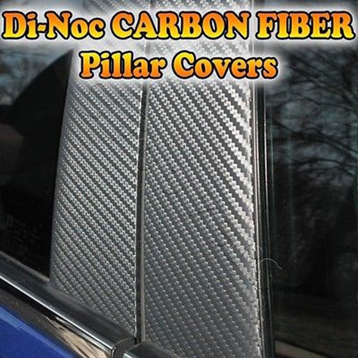 CARBON FIBER Di-Noc Pillar Posts for Volvo S40 05-13 6pc Set Door Trim Cover Kit