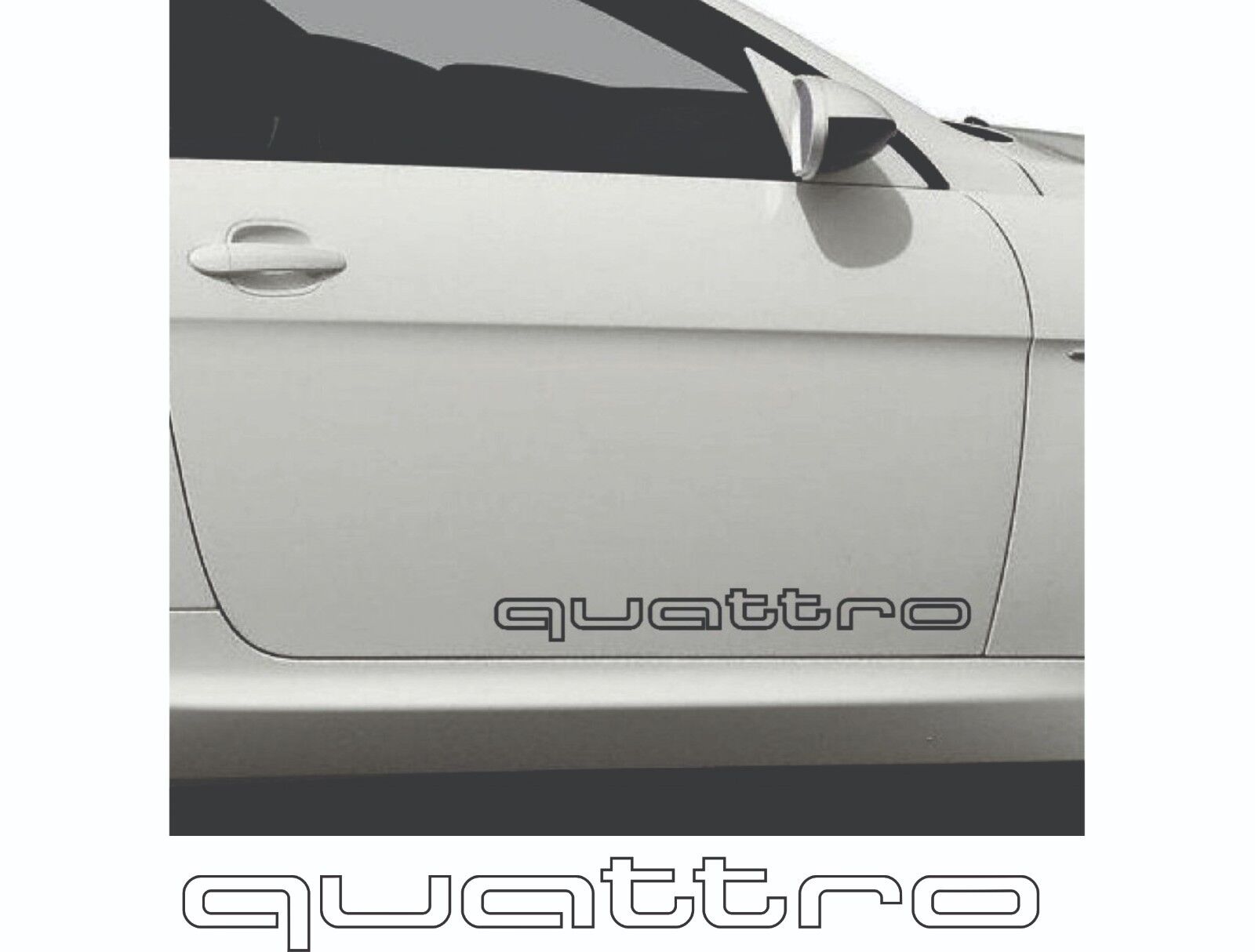 Sticker Quattro for Audi Outline Decal sticker Sport Racing Sticker TT S2 S3 RS 