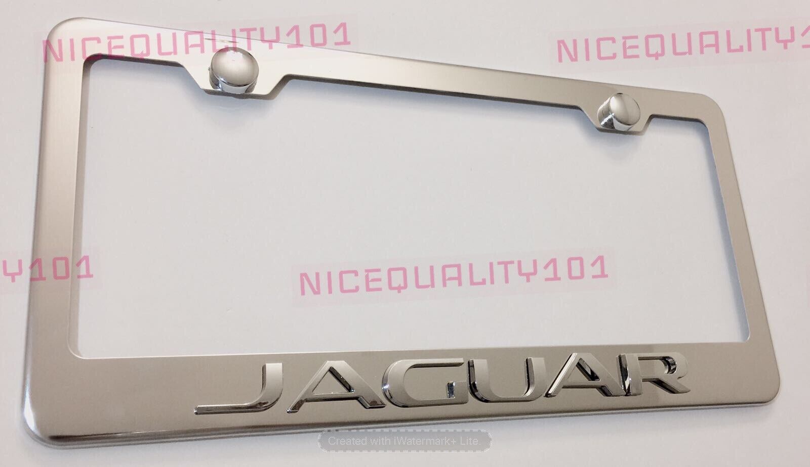 3D Jaguar Stainless Steel Chrome Finished License Plate Frame Rust Free