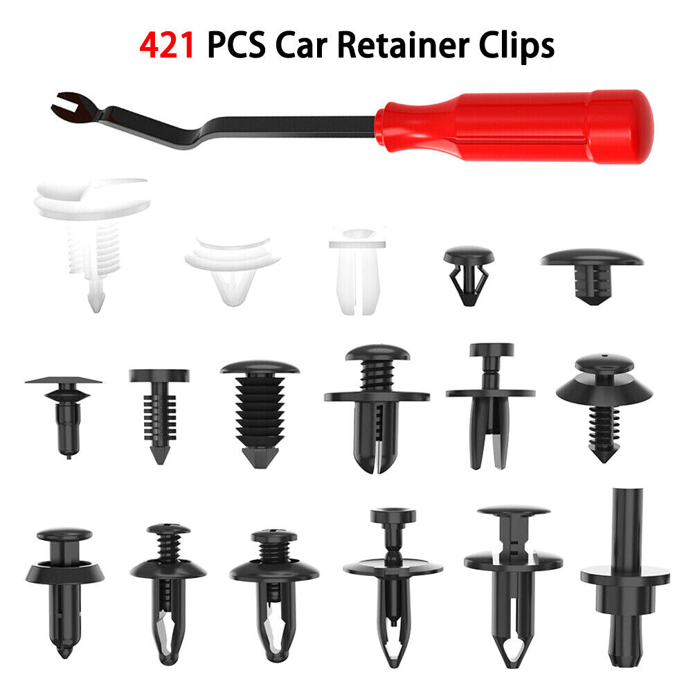 421 pcs Car Body Fasteners Trim Panel Clip Push Pin Rivet Universal Mould Tool