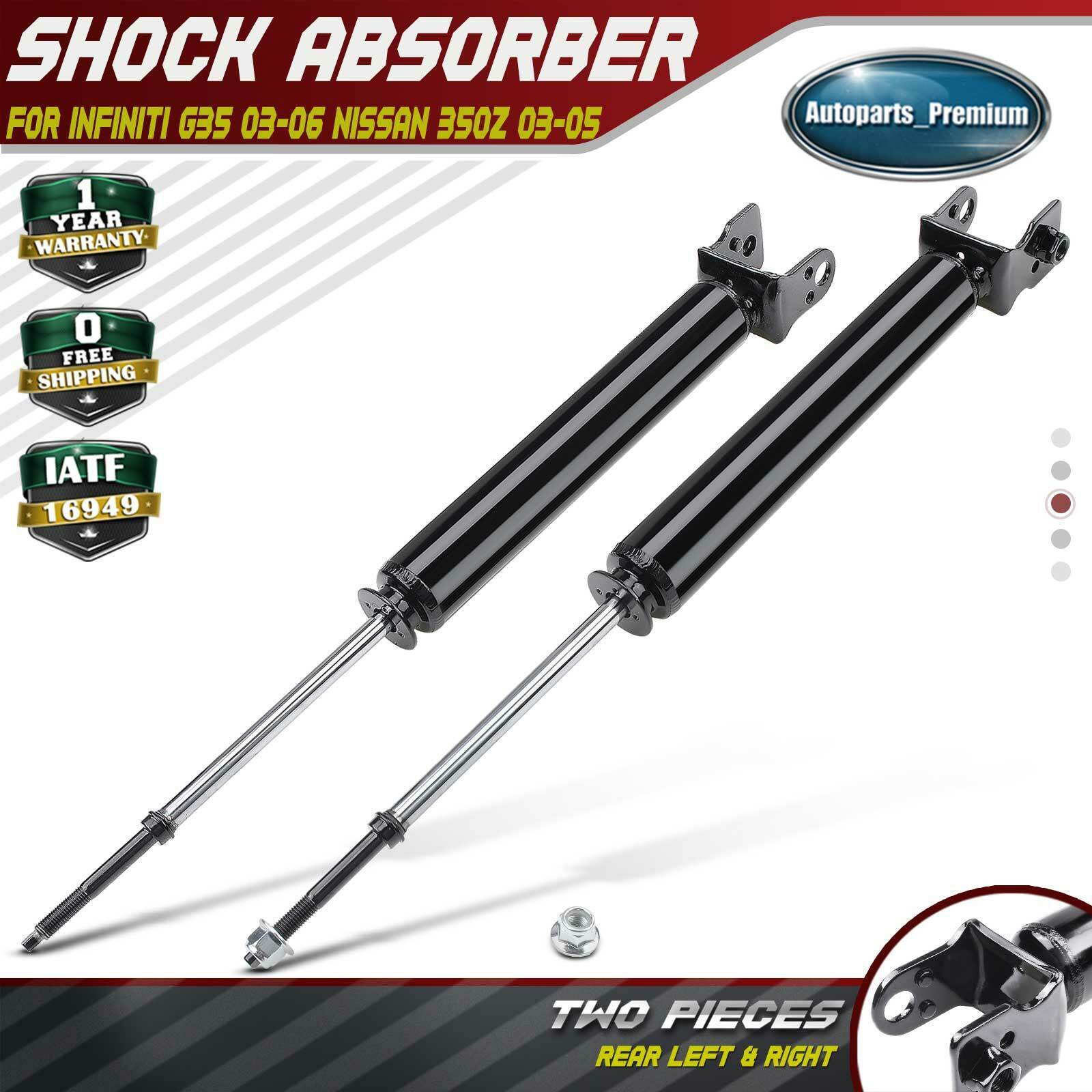 2x Shock Struts Absorber for Infiniti G35 03-06 Nissan 350Z 03-05 Rear LH & RH