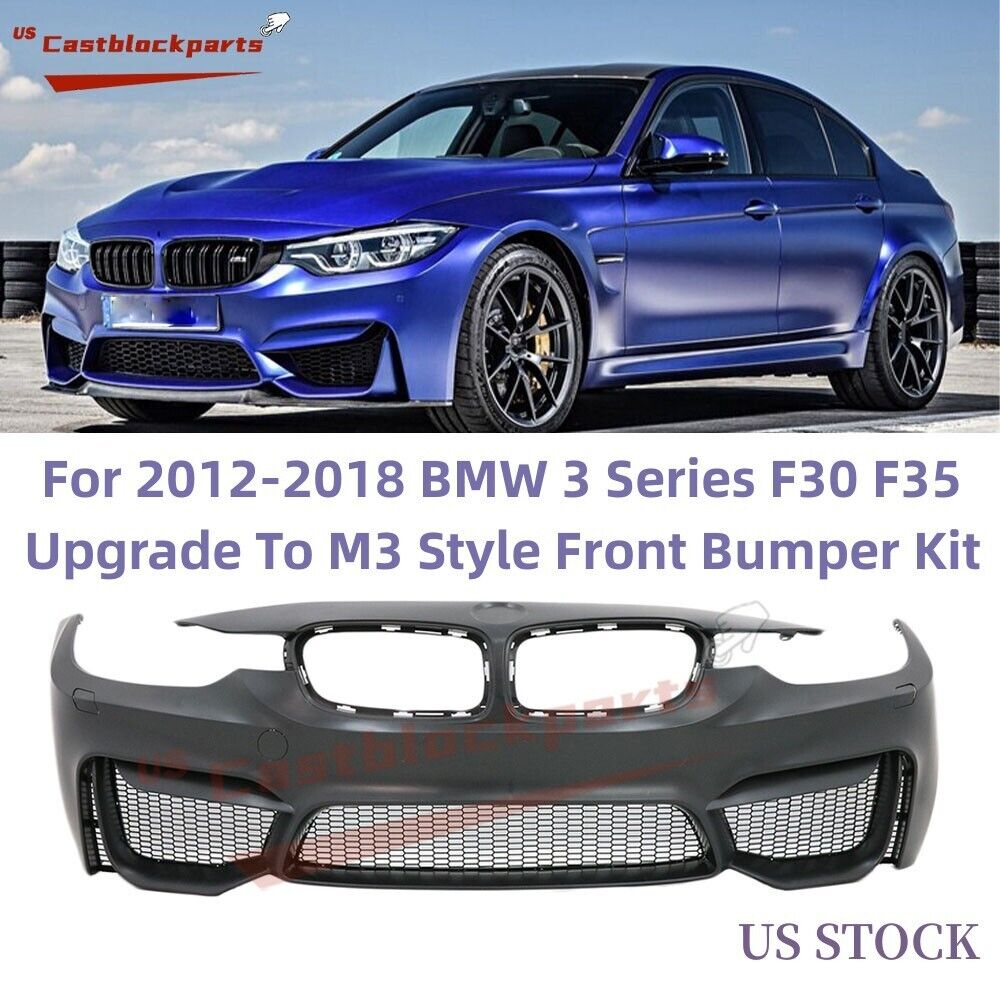 Perfect For 16 17 18 BMW 3 Series F30 F35 Facelift M3 Style Front Bumper Kit 🚗