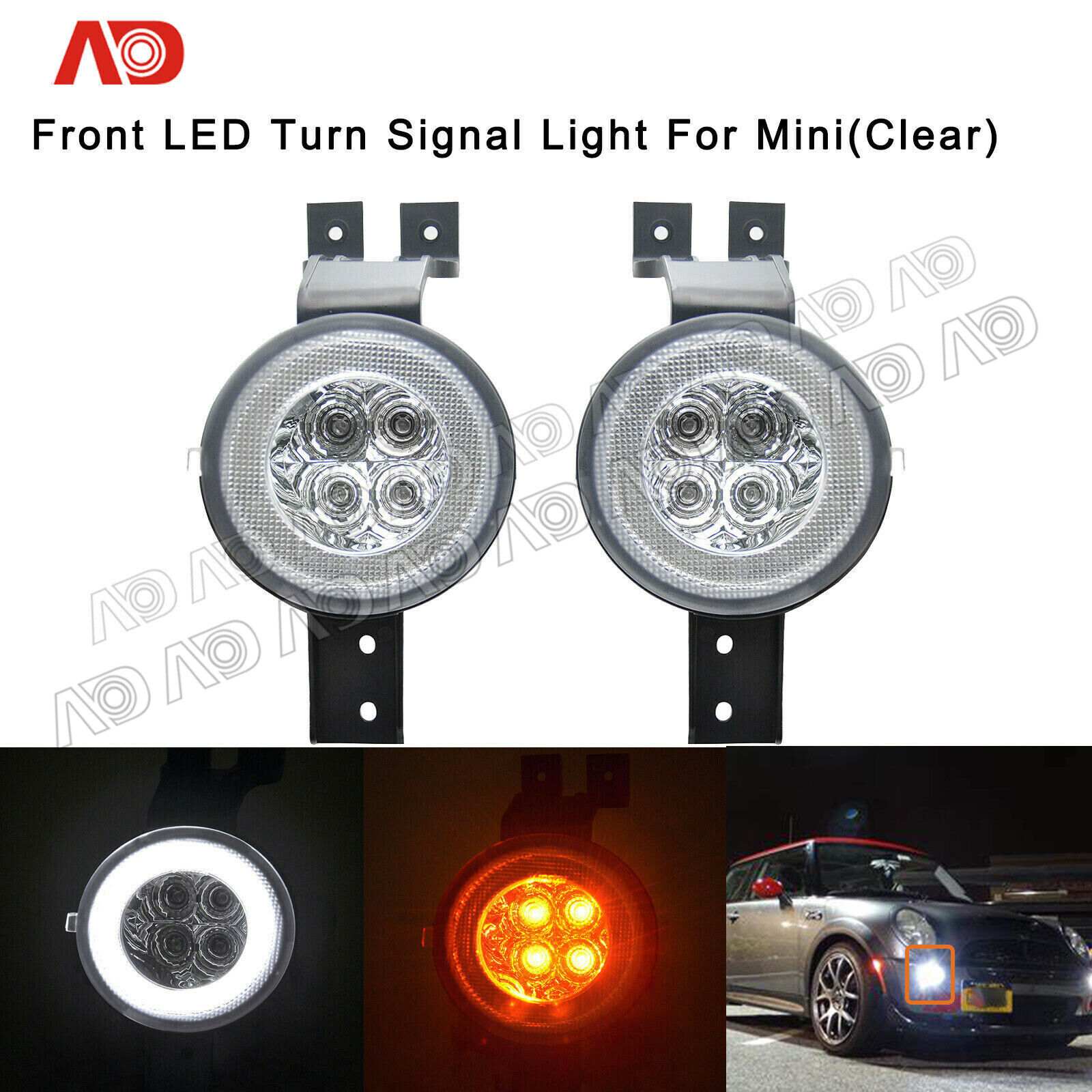 LED Turn Signal Light Corner Lamp For Mini Cooper R50 R52R53 Saleen Mustang S-81