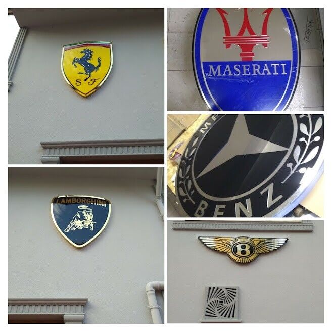 Custom Logo Signage  Ferrari, Lamborghini, Maserati, Bentley, Mclaren Signs