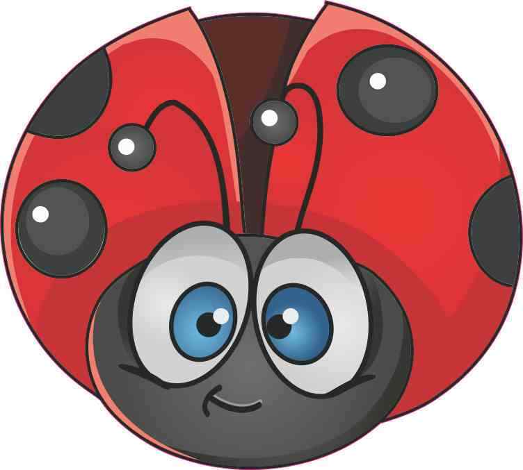 5 X 4.5 Red Ladybug Sticker Vinyl Cup Decal Car Truck Animal Bumper Stickers