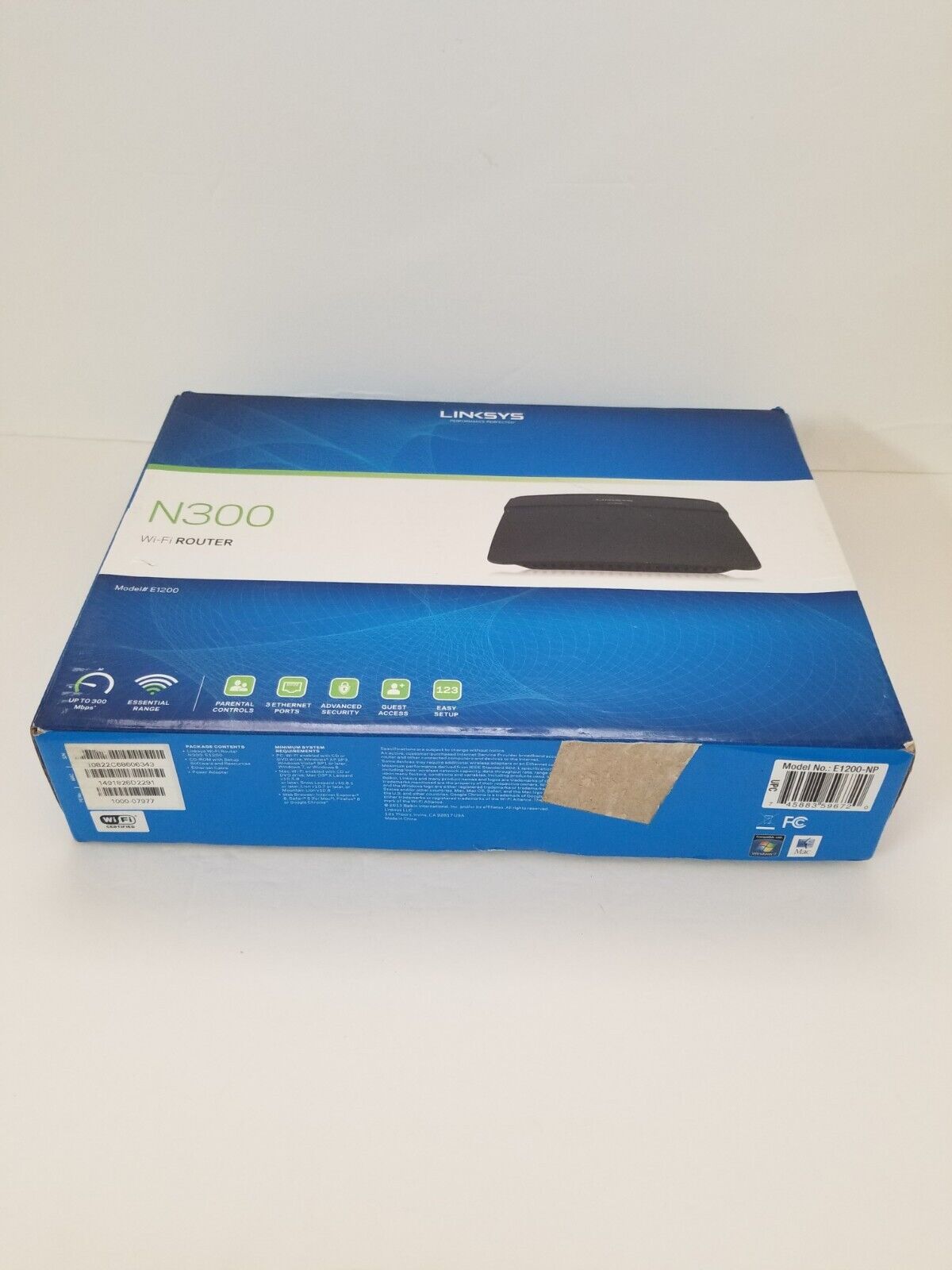 Linksys N300 WiFi Router - E1200-NP - Up To 300Mbps