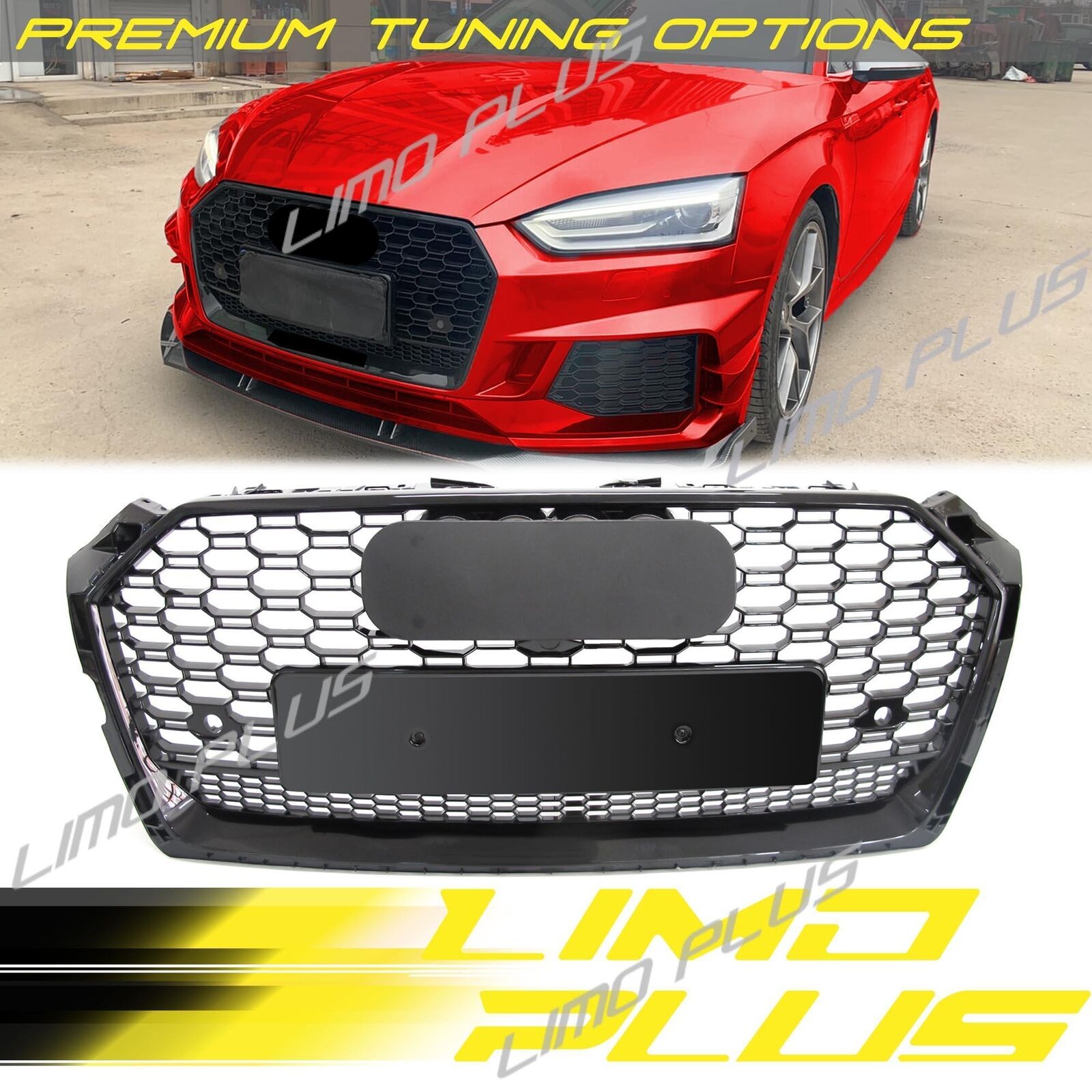 RS5 Style Front Bumper Grille Honeycomb Grill for Audi A5 B9 S5 F5 2018 2019